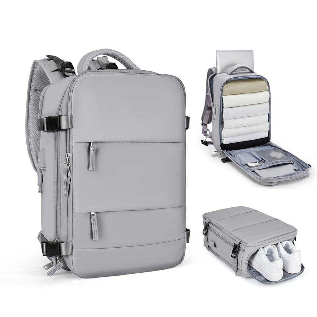 Solara Glide 45 L udvidelig smart rejserygsæk — Unisex-håndbagage - Desfino
