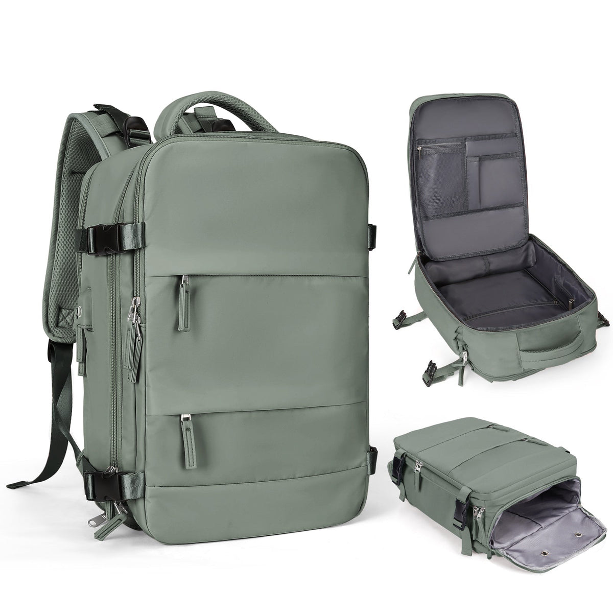 Solara Glide 45 L udvidelig smart rejserygsæk — Unisex-håndbagage - Desfino