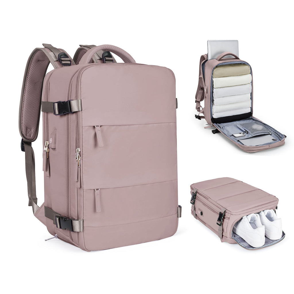 Solara Glide 45 L udvidelig smart rejserygsæk — Unisex-håndbagage - Desfino