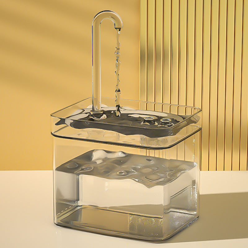 QuellFlow kattenfontein van 1.5L — ultrastille instelbare waterstroom, gefilterd - Desfino