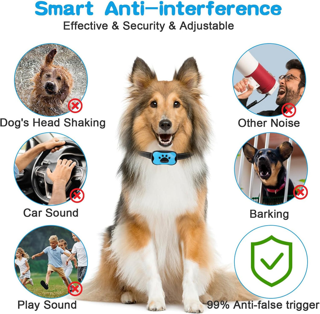 Zgardă inteligentă anti-lătrat CalmPaw Pro — Bip/vibrații, fără șocuri - Desfino