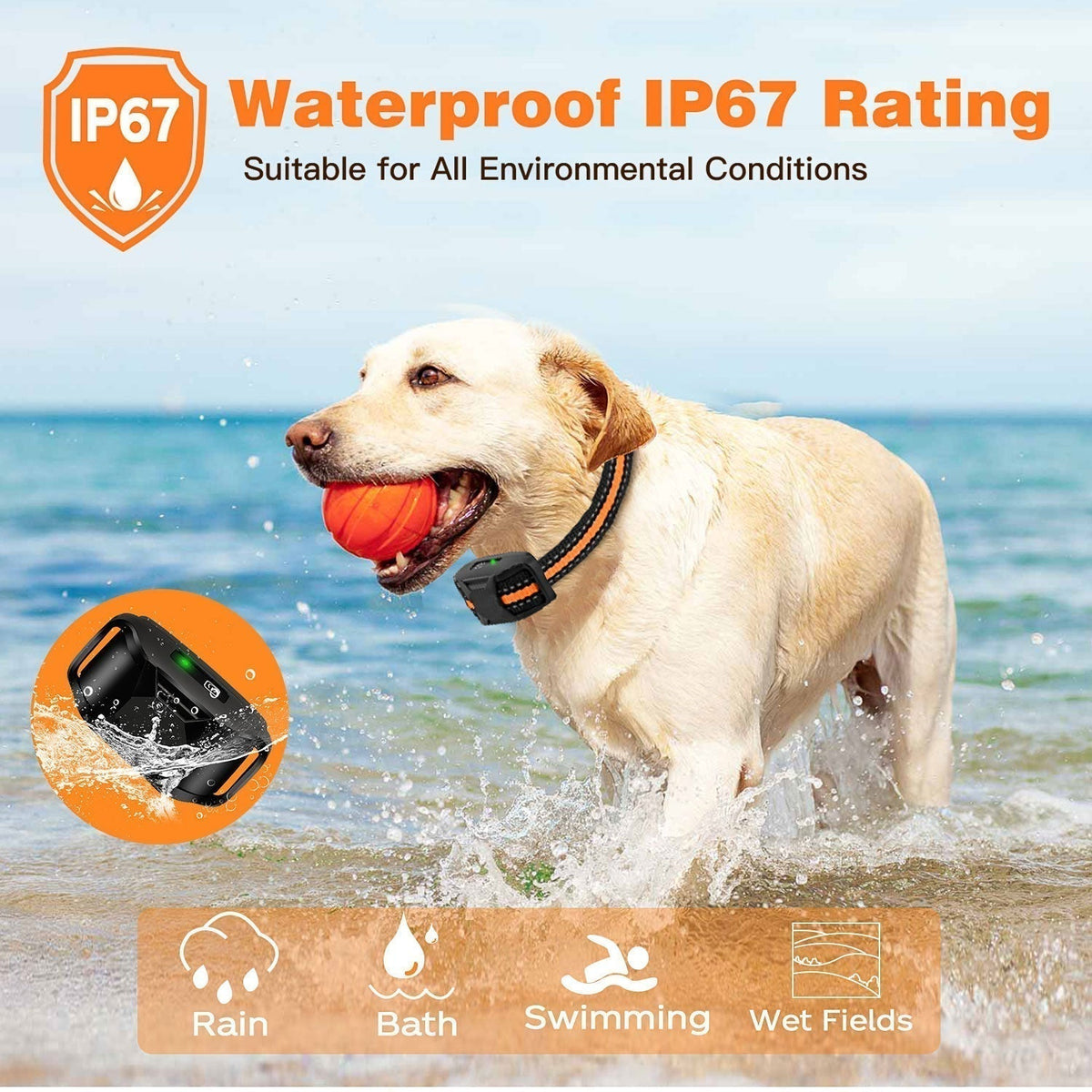HydraPaw Pro Waterproof Remote Dog Training Collar