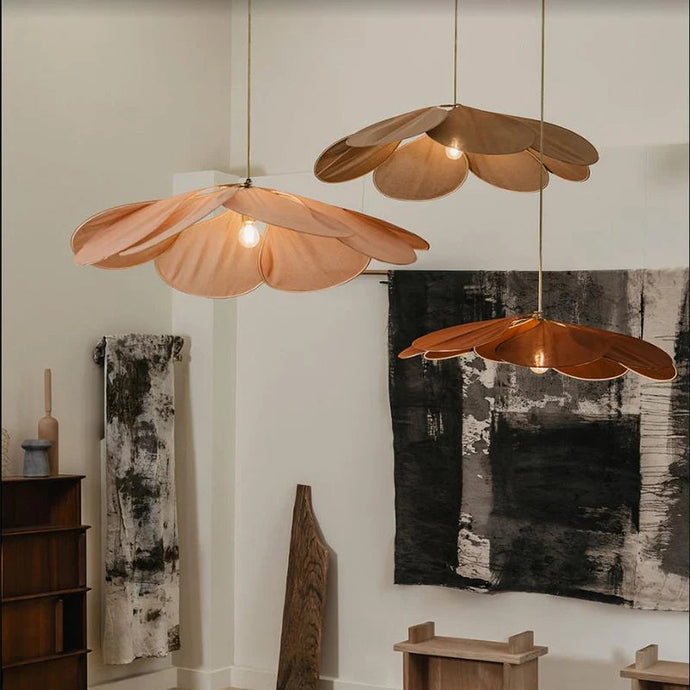 Lámpara colgante de pétalos superpuestos Petalume — Iluminación cálida y difusa - Desfino