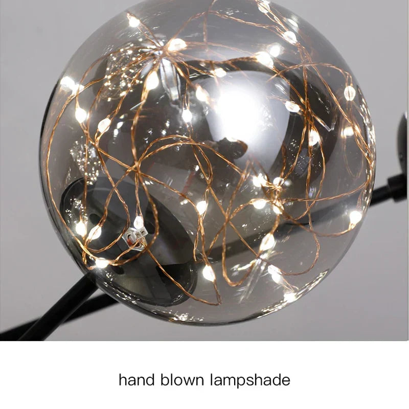 NobleLuminance lysekule i glass - skulpturell globuslampe - Desfino