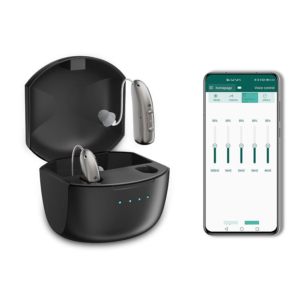 מכשירי שמיעה ב-Bluetooth — נטענים, אפליקציה, 4 מצבים, סינון רעשים ונרתיק - דספינו