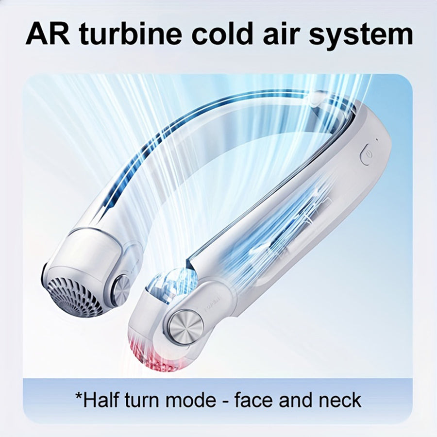 CirrusWave Portable Neck Fan — 45° Adjustable Angles, Hands-Free - Desfino