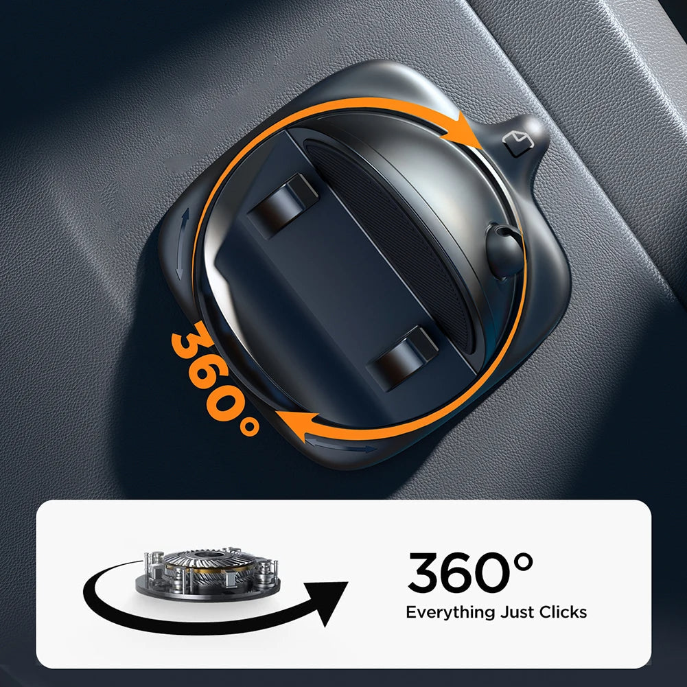 Držák telefonu do auta AeroMount s otočením o 360° — svorka na palubní desku a ventilační mřížku