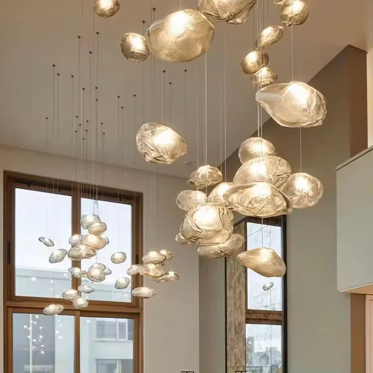 Luminara Cascade-lysekrone — aluminiumsramme, integrert LED 3000K–6000K - Desfino