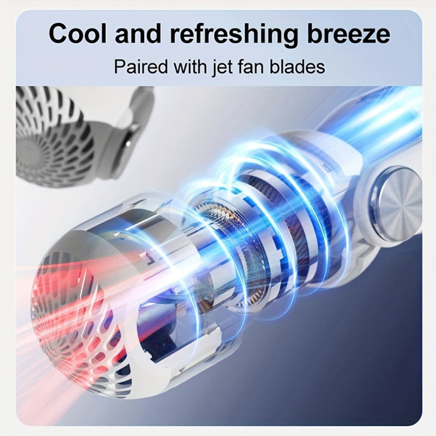 CirrusWave Portable Neck Fan — 45° Adjustable Angles, Hands-Free - Desfino