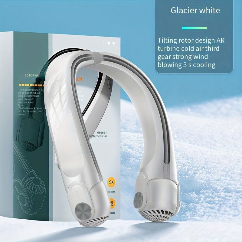 CirrusWave Portable Neck Fan — 45° Adjustable Angles, Hands-Free - Desfino