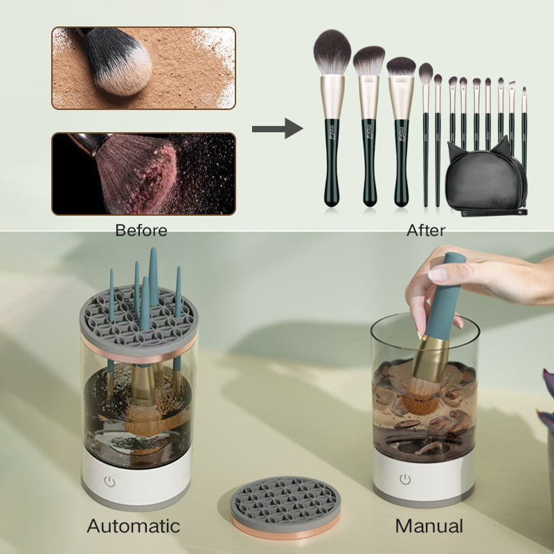 AstraLux Pro — Trio-Action Electric Makeup Brush Cleaner | Desfino