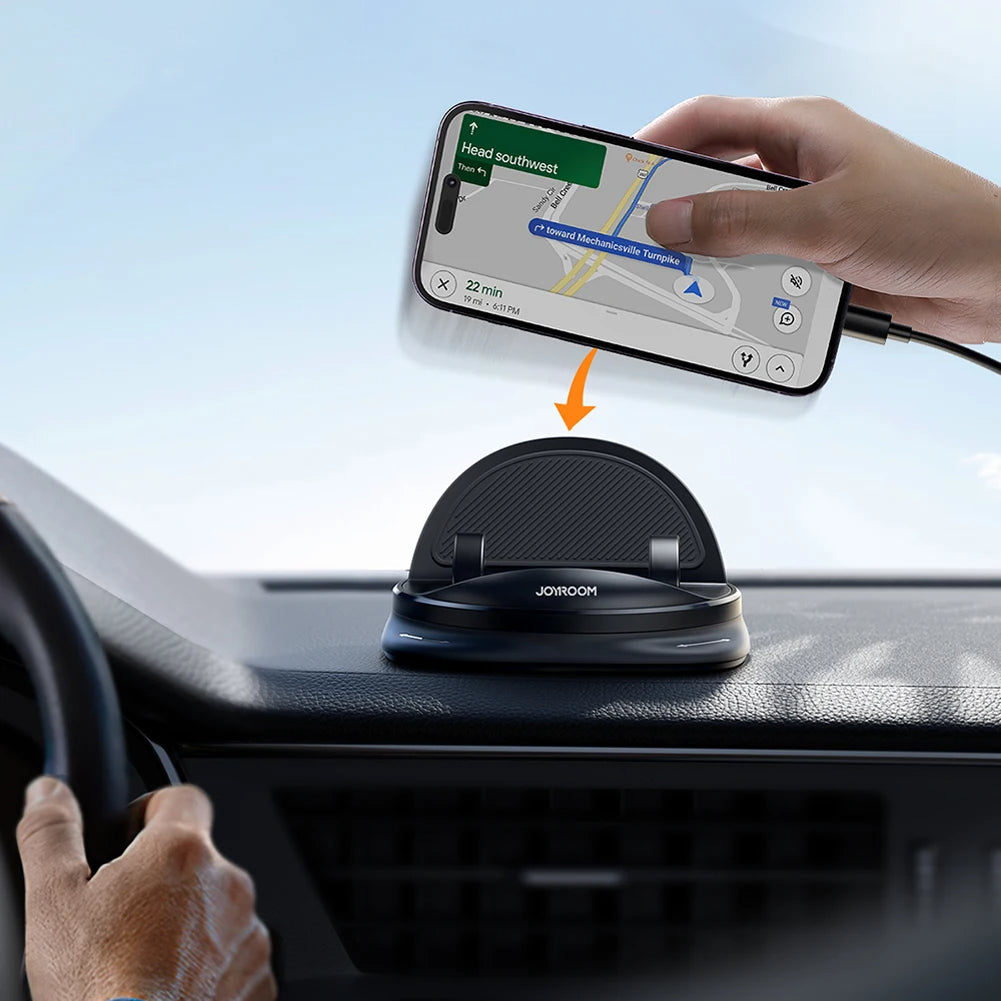 NavPro-biltelefonholder — 360°-montering til instrumentbræt og ventilationsrist - Desfino