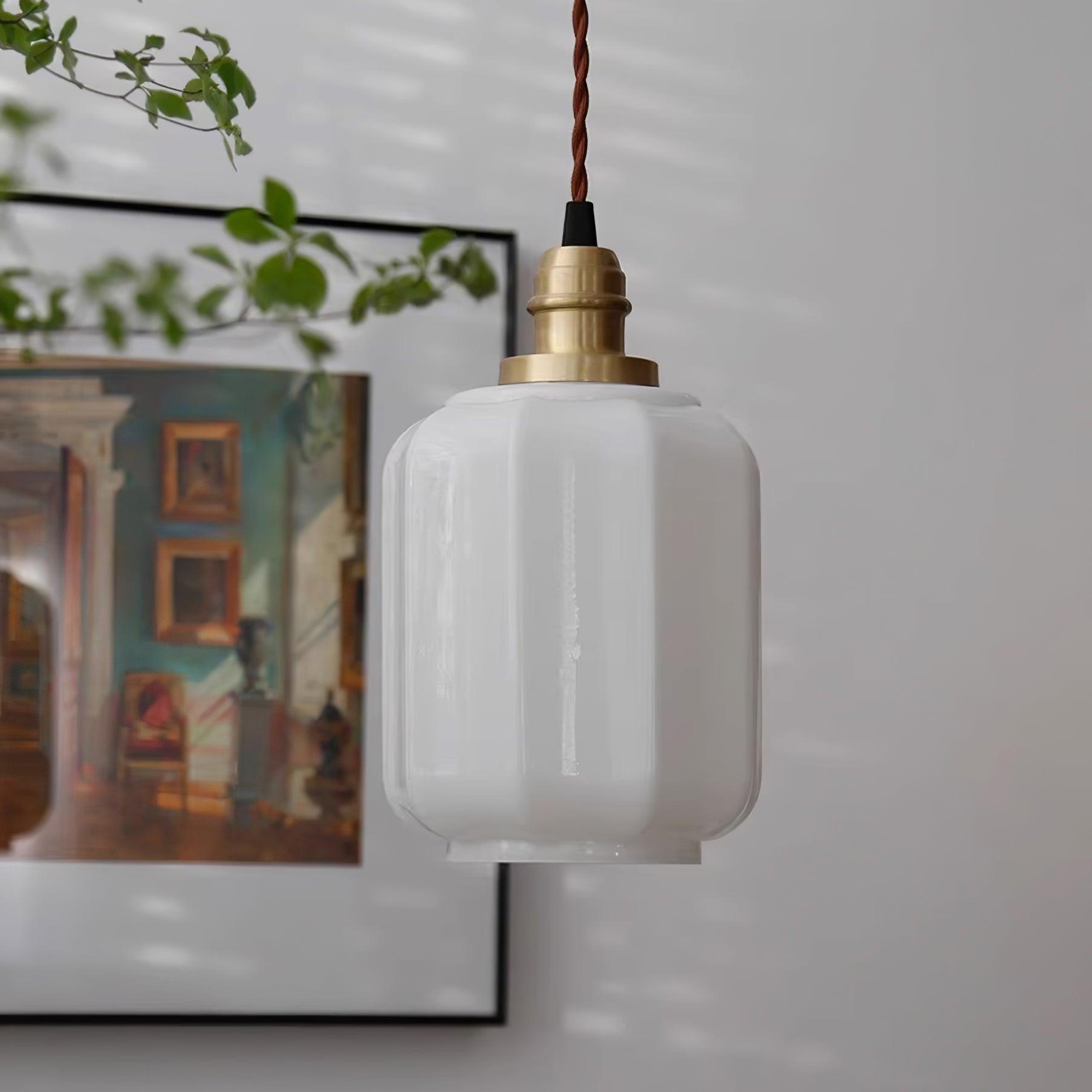 Henry Pendant Lamp — White Glass Shade
