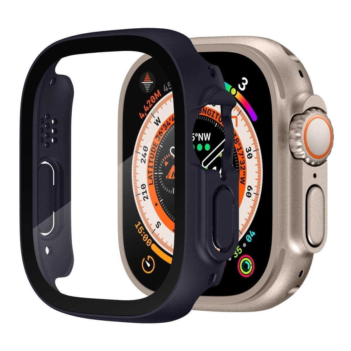 AstraGuard Apple Watch Ultra-fodral — tunt skärmskydd - Desfino
