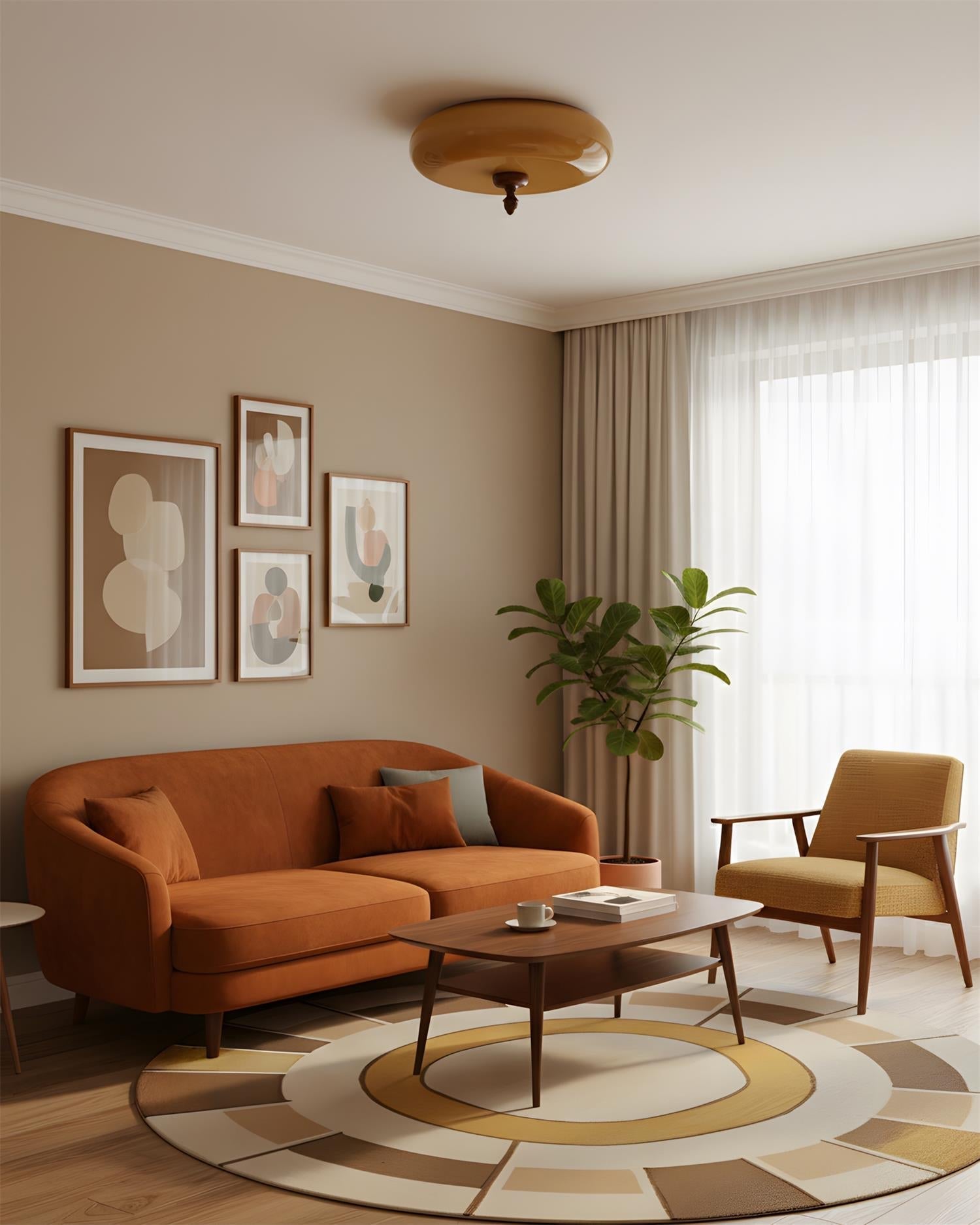Deckenleuchte Honeydrift von Esilora – minimalistische Silhouette, edle Oberfläche