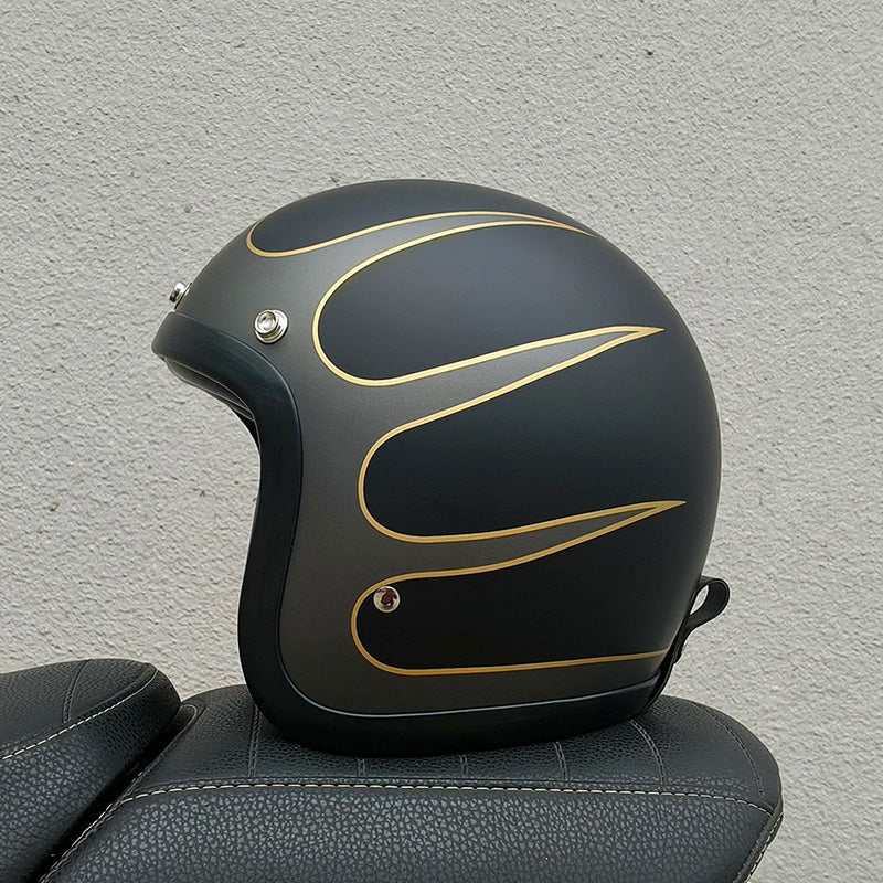 קסדת אופנוע רטרו AeroGuard עם אישורי DOT ו-ECE