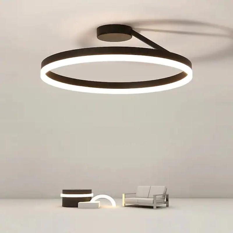 Plafonieră LED aurie contemporană LumaAura - profil elegant - Desfino