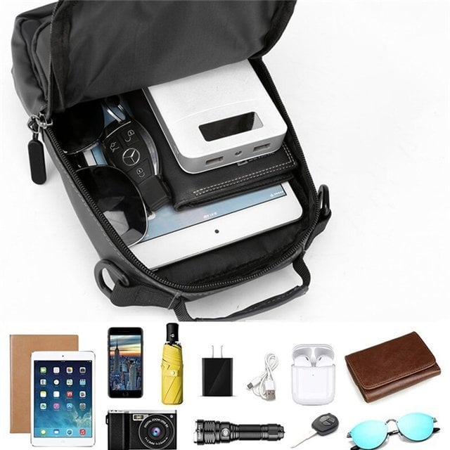 Vodotěsná crossbody taška AeroCarry — prostorné přihrádky - Desfino