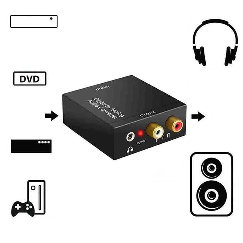 Voltix tragbarer analog-digitaler 3,5-mm-Koaxial-Audiokonverter - Desfino