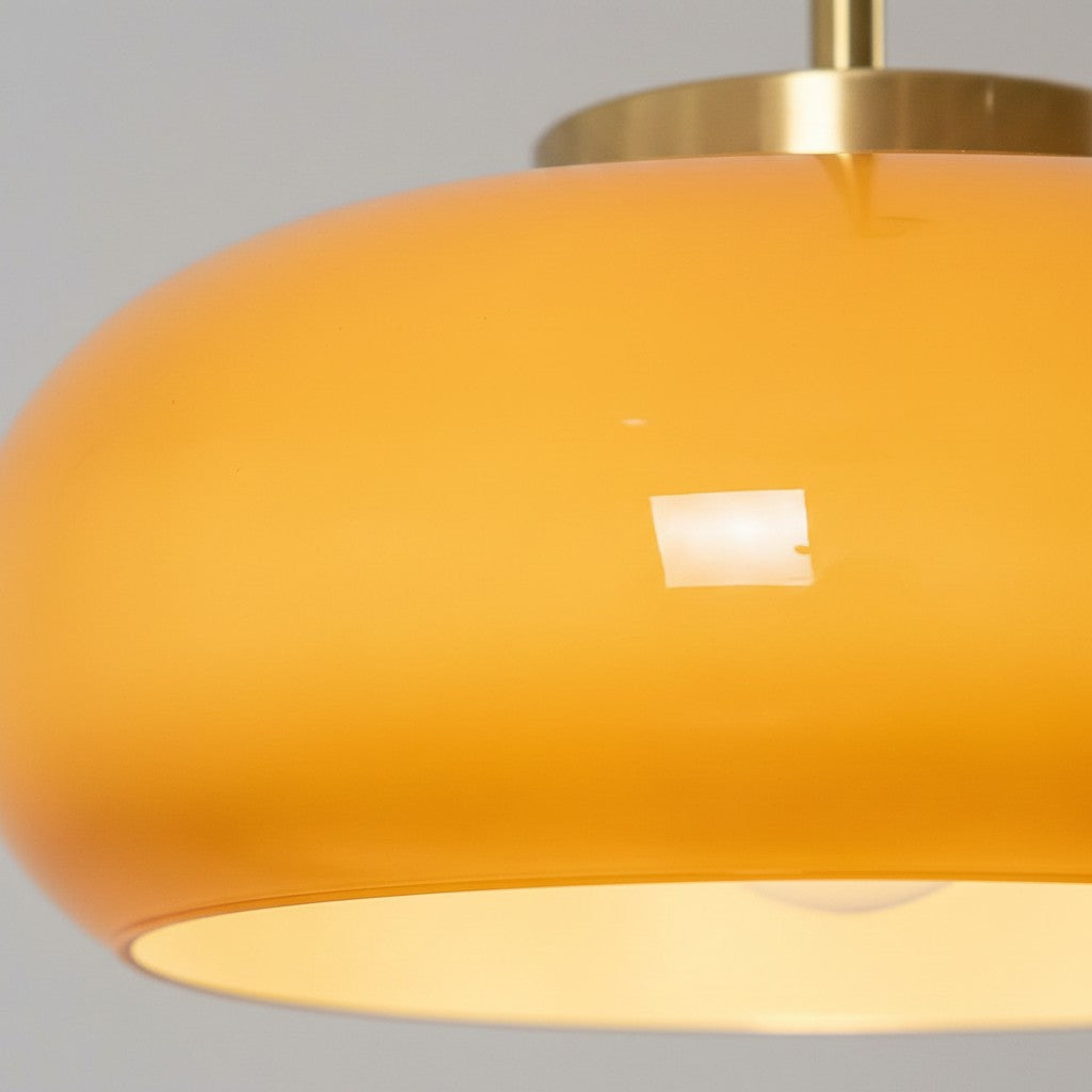 Havelo N51 Round Glass Pendant Light — Balanced Bauhaus Shade