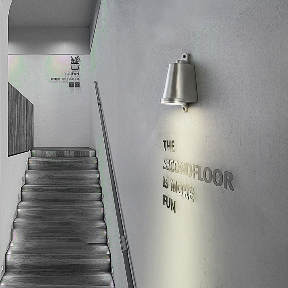 Industrial Metal Bell Wall Light – IP65 Waterproof, 3W Integrated LED, Black, 8.5x7.5x13 cm