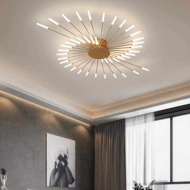 Nowoczesna lampa sufitowa LED Asterra — wbudowane oświetlenie, minimalistyczny styl - Desfino