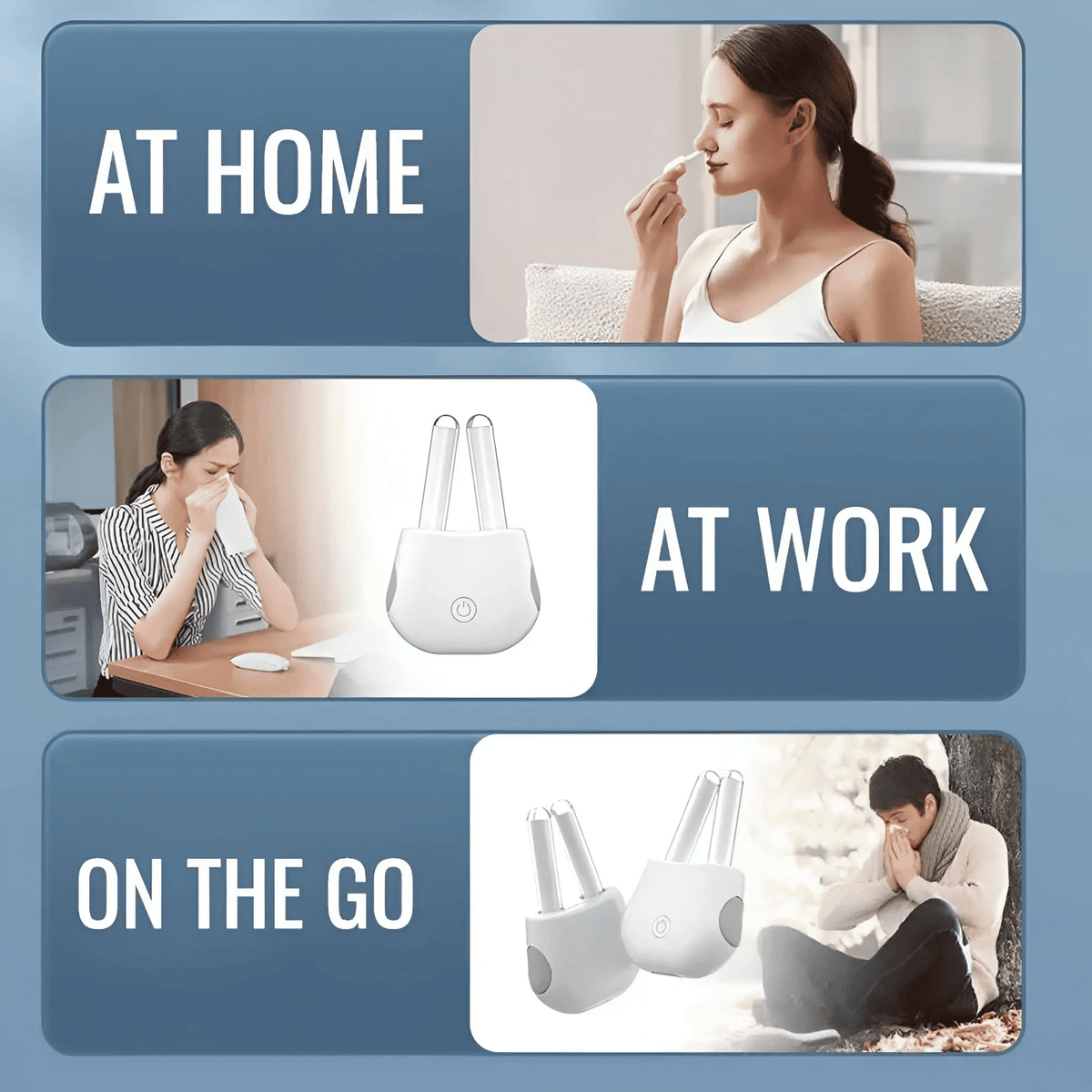 650nm Red Light Nasal Therapy Device for Sinus Congestion - Desfino