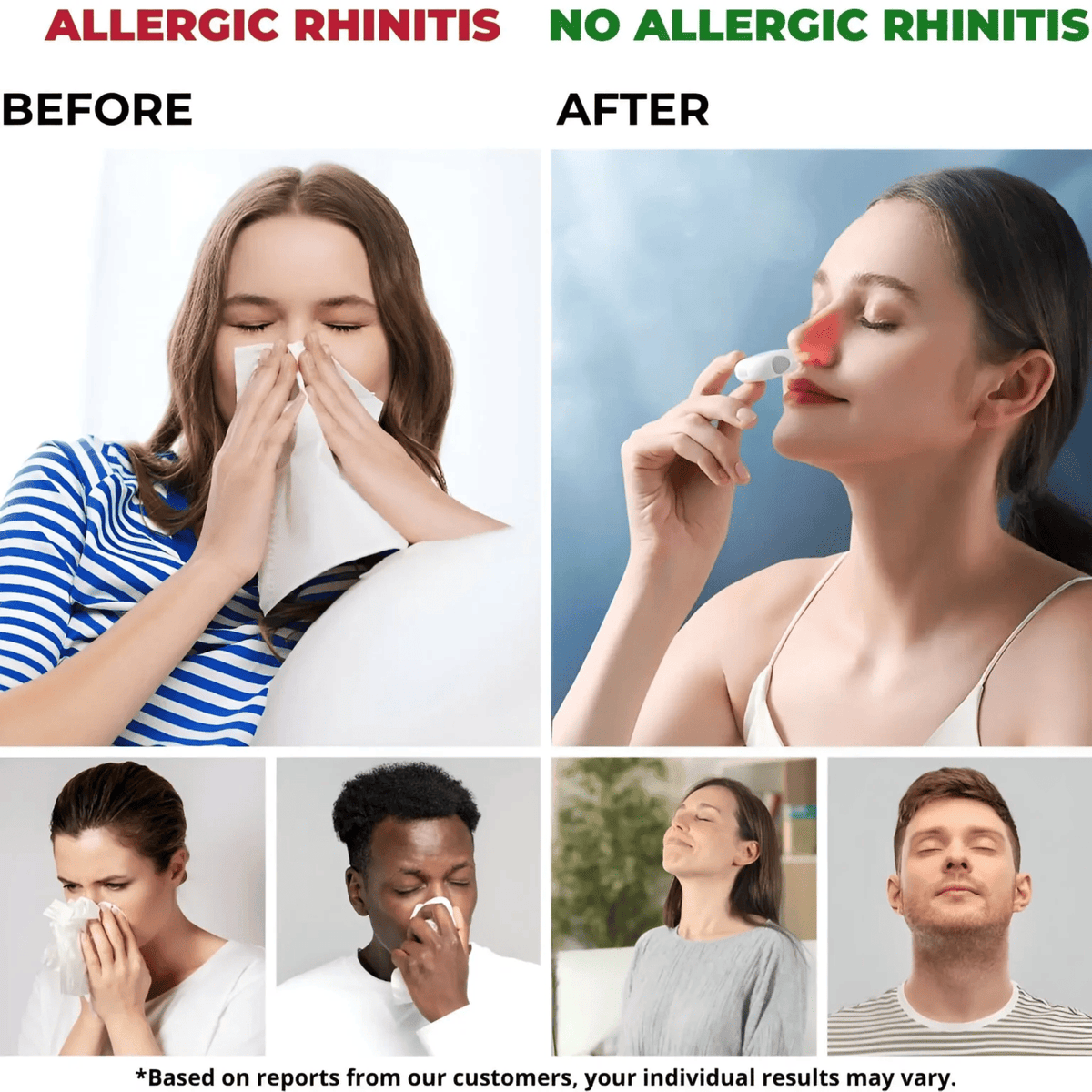 650nm Red Light Nasal Therapy Device for Sinus Congestion - Desfino