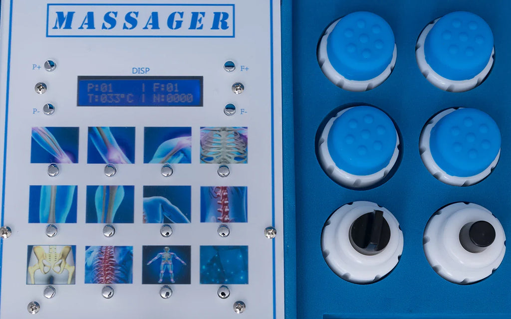 VexaPulse Pro Shockwave Therapy Device — 16 Hz, 120 mj, 7+3 Heads - Desfino