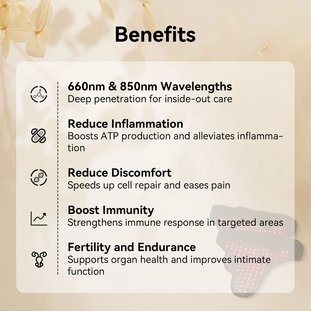 Terapia de luz roja íntima para hombres y mujeres — alivio del dolor de 660nm/850nm - Desfino
