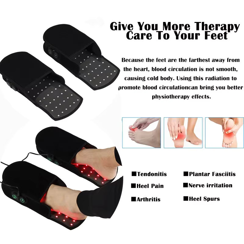 LumaStride Red Light Therapy Slippers — Foot Pain Relief | Desfino