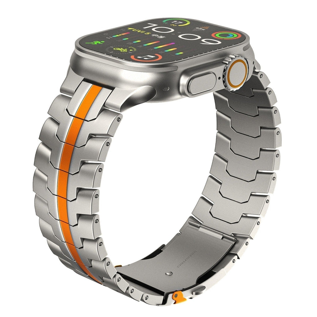 Cinturino in titanio per Apple Watch Veralis — Fibbia ipoallergenica - Desfino