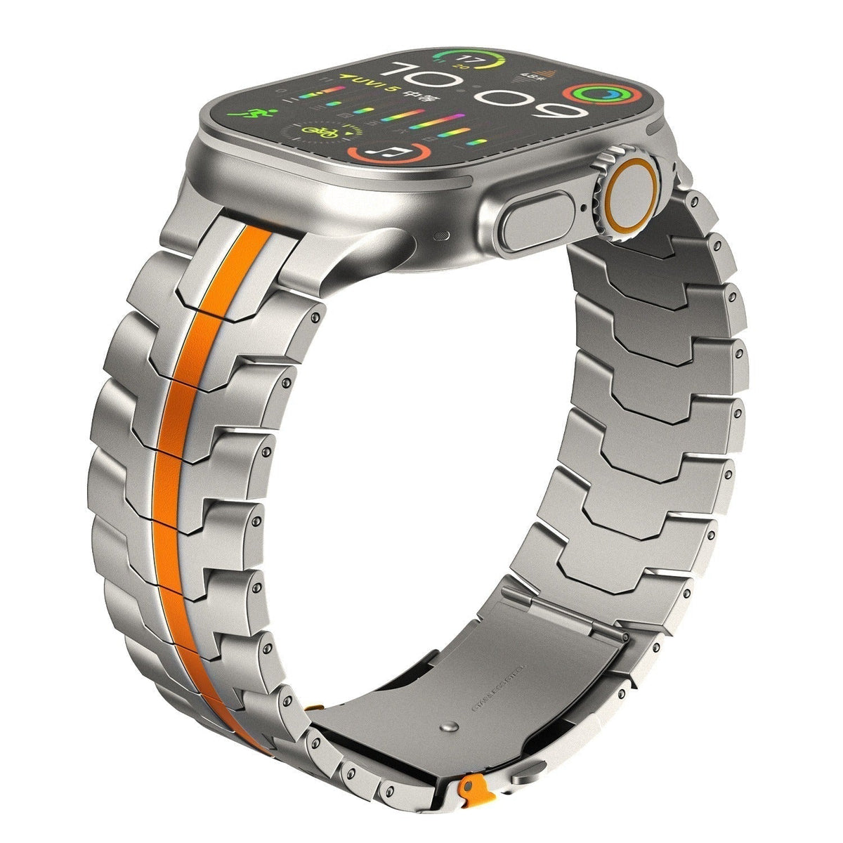 Cinturino in titanio per Apple Watch Veralis — Fibbia ipoallergenica - Desfino