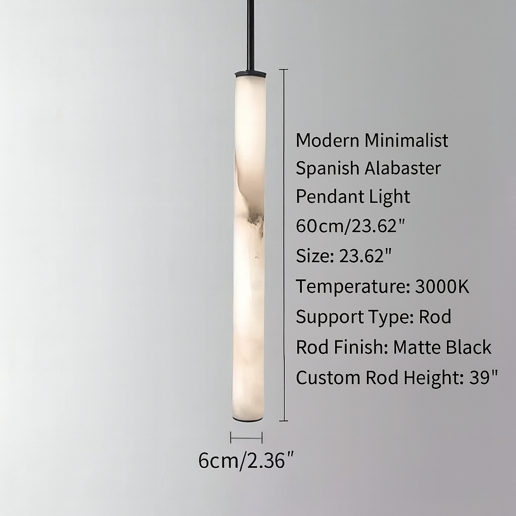 Modern Minimalist Spanish Alabaster Pendant Light | Desfino