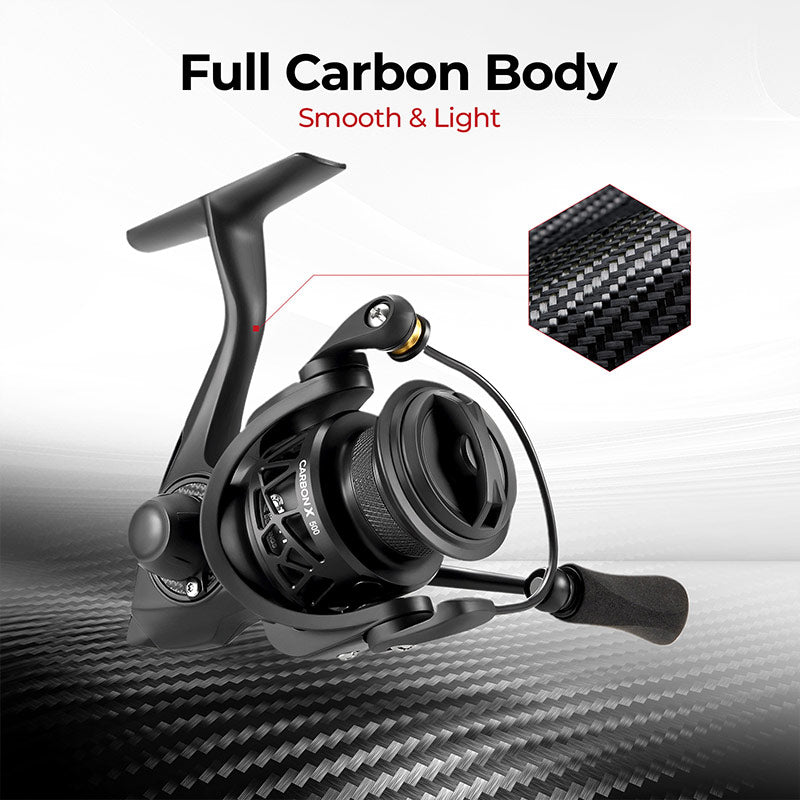 Kołowrotek spinningowy Piscifun Carbon X — lekka konstrukcja o masie 5.1 uncji - Desfino