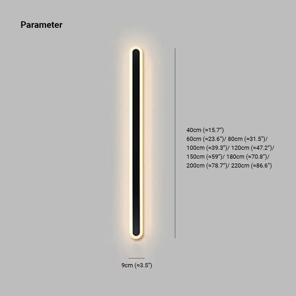 AstraLumen lineare ovale Außenwandleuchte - wasserdicht - Desfino