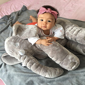CuddleNest Baby Elephant Plush Pillow — Snug Hug Shape & Soft Cushion