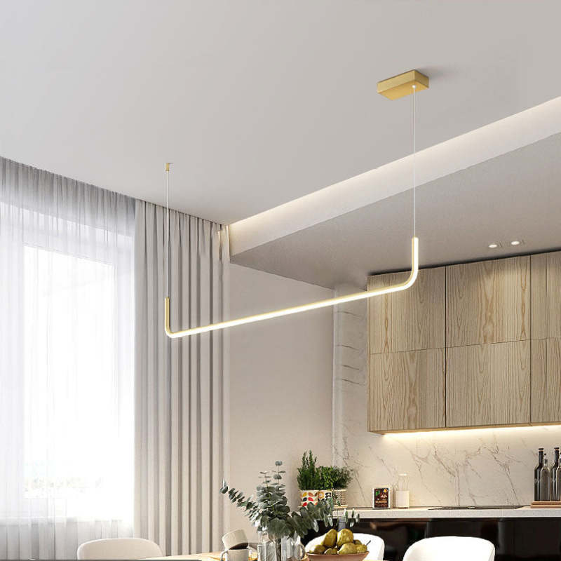 Lampa wisząca LED EdgeGlow — nowoczesna konstrukcja z metalu i silikonu - Desfino