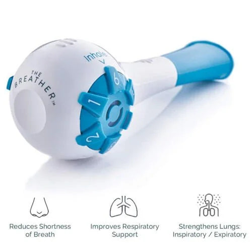 Antrenor respirator portabil AeroPulse — Inspir ghidat, expir cu rezistență - Desfino