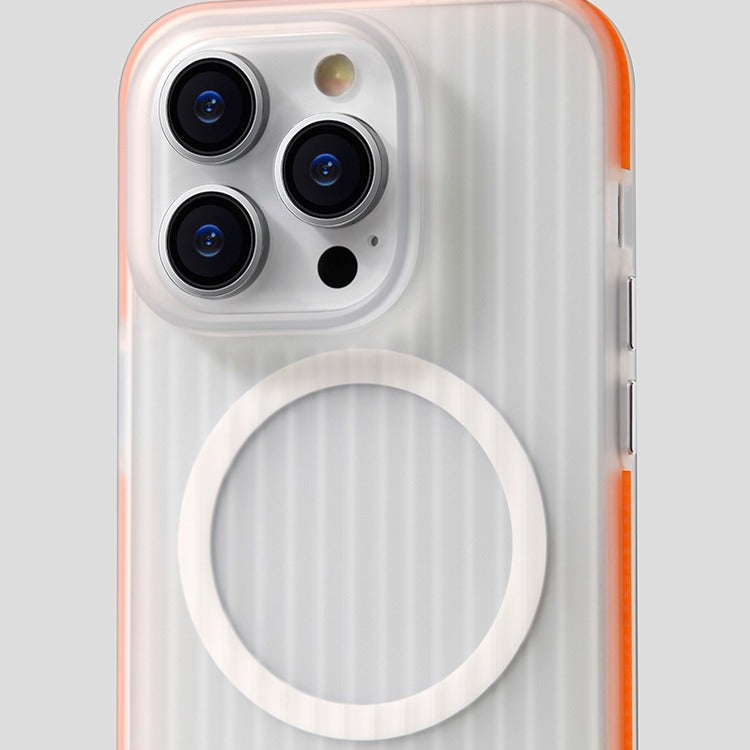 Slank gestreept iPhone-hoesje — Minimalistische beschermende telefoonhoes - Desfino