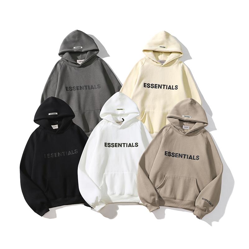 Fear of God Essentials Hoodie — 100 % Baumwolle, lockere Passform, Kängurutasche - Desfino