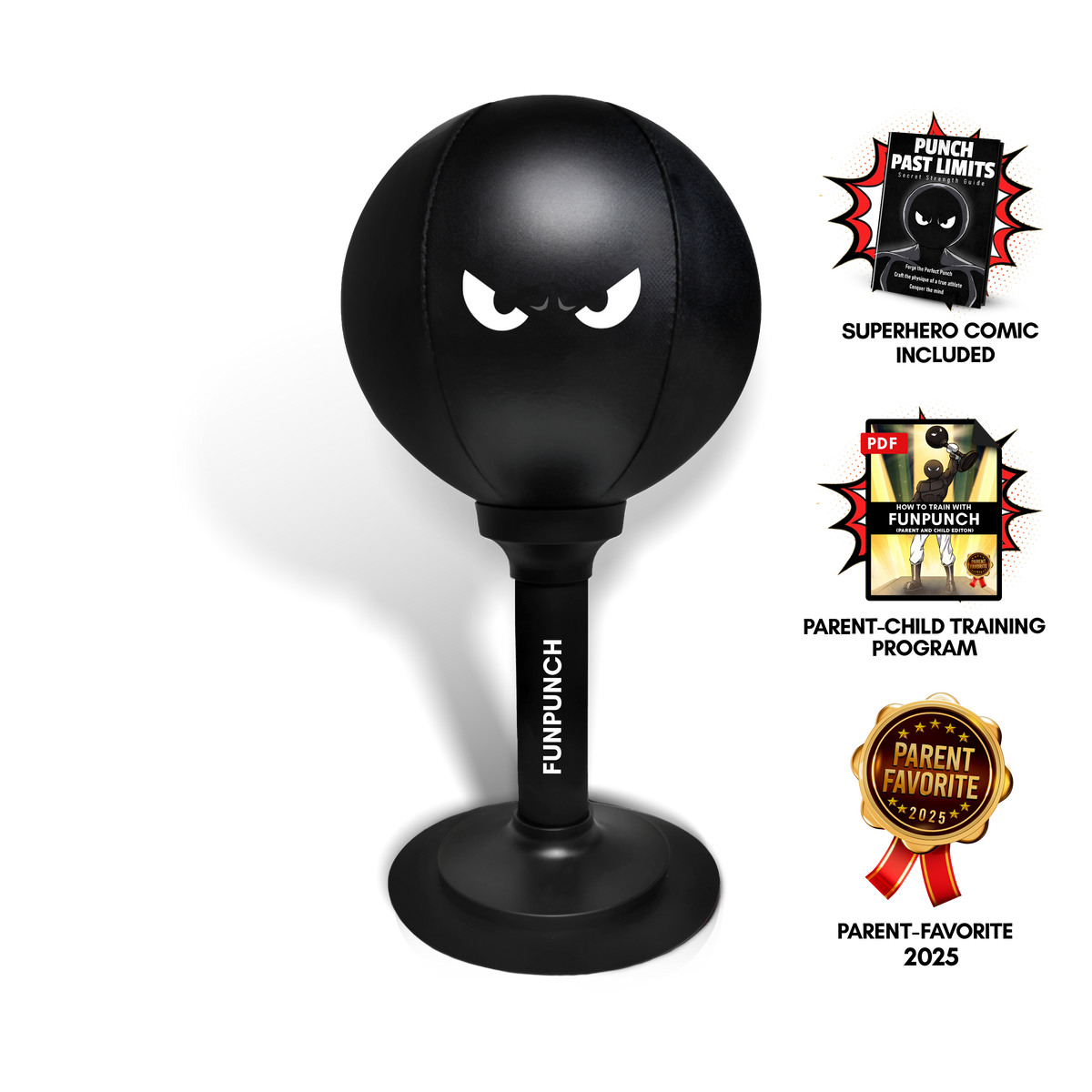 FunPunch R-Rage Bag Kids Edition — Skärmfri boxningsboll - Desfino