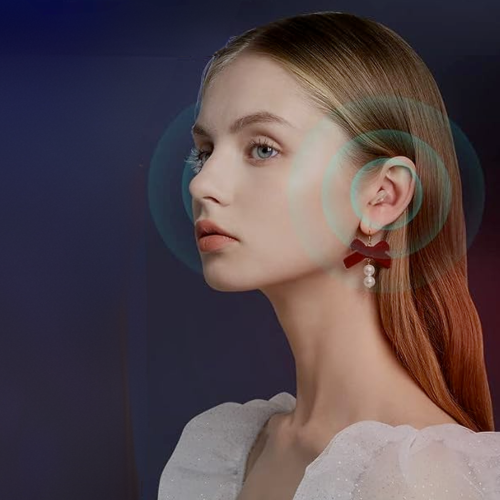 AureaSilk Invisible Rechargeable In-Ear Hearing Aid — Compact CIC Design, Skin-Toned, 24-Hour Battery