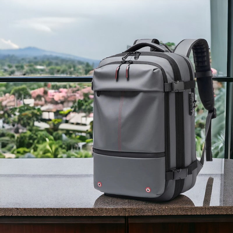 Mochila de viagem expansível AstraVoyage de 60L — compartimento para artigos secos/molhados - Desfino