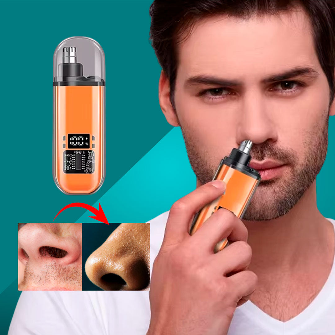 Aparador de pelos do nariz recarregável para homem — cuidado suave e preciso - Desfino