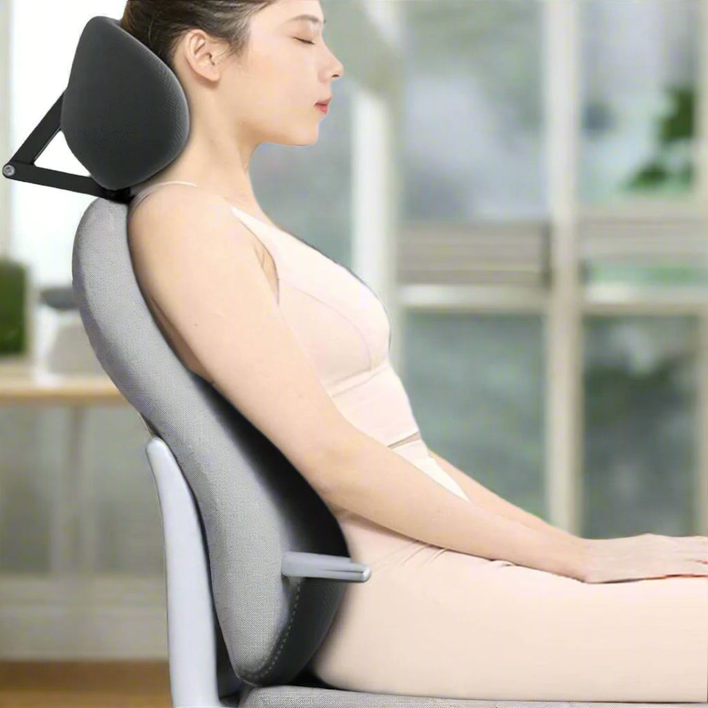 Pernă ergonomică pentru gât și suport lombar Veya pentru scaunul de birou | Desfino