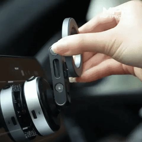 Magnetyczny uchwyt samochodowy FluxGrip 360° na telefon — mocowanie z przyssawką - Desfino