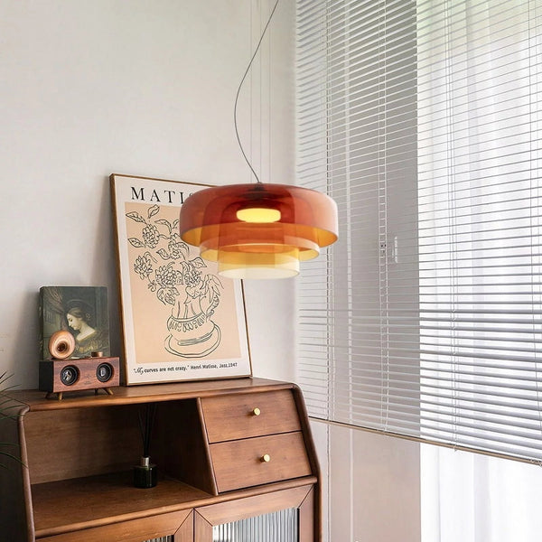 FjordLumen pendellampe i glas — varmt LED-lys, norsk håndværksdesign - Desfino