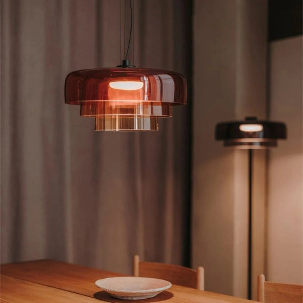 FjordLumen pendellampe i glas — varmt LED-lys, norsk håndværksdesign - Desfino