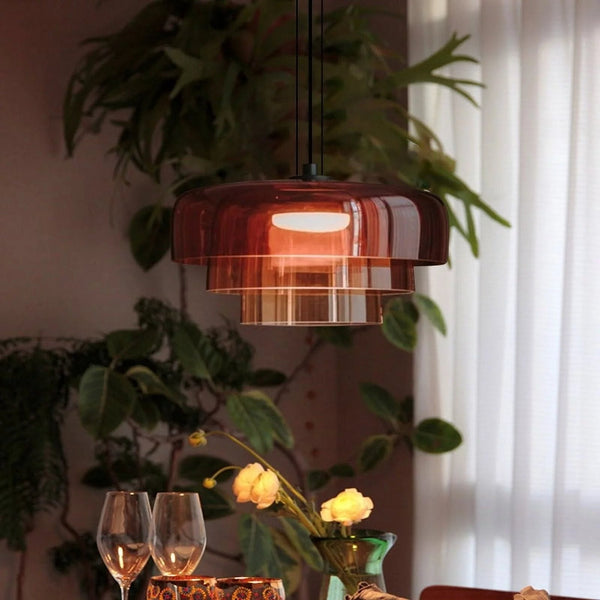 FjordLumen pendellampe i glas — varmt LED-lys, norsk håndværksdesign - Desfino
